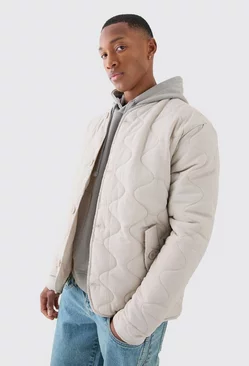 Stone Beige Onion Quilted Liner Jacket