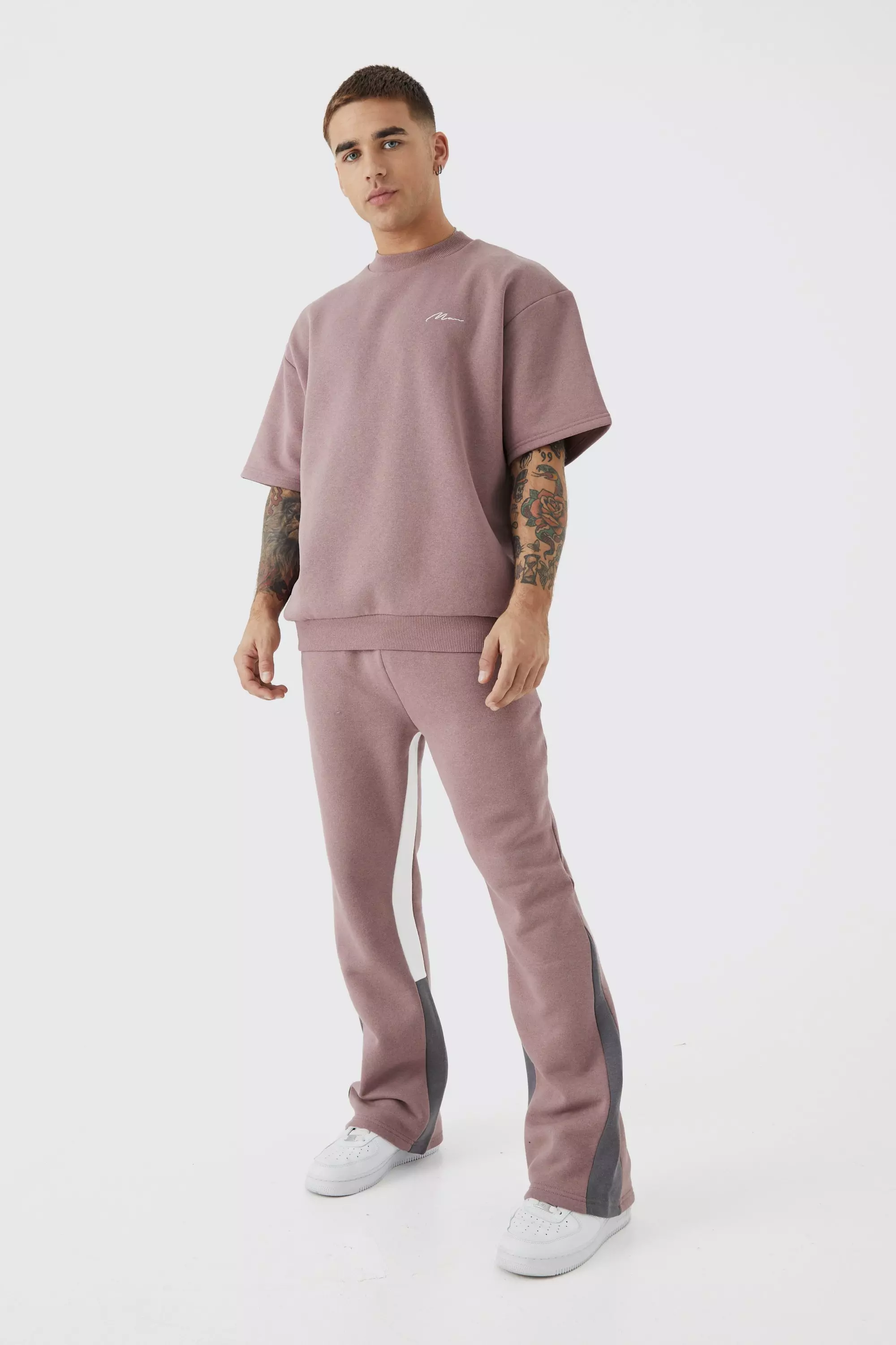 Survêtement à manches 3/4 et imprimé tigre - MAN, Mauve autre image