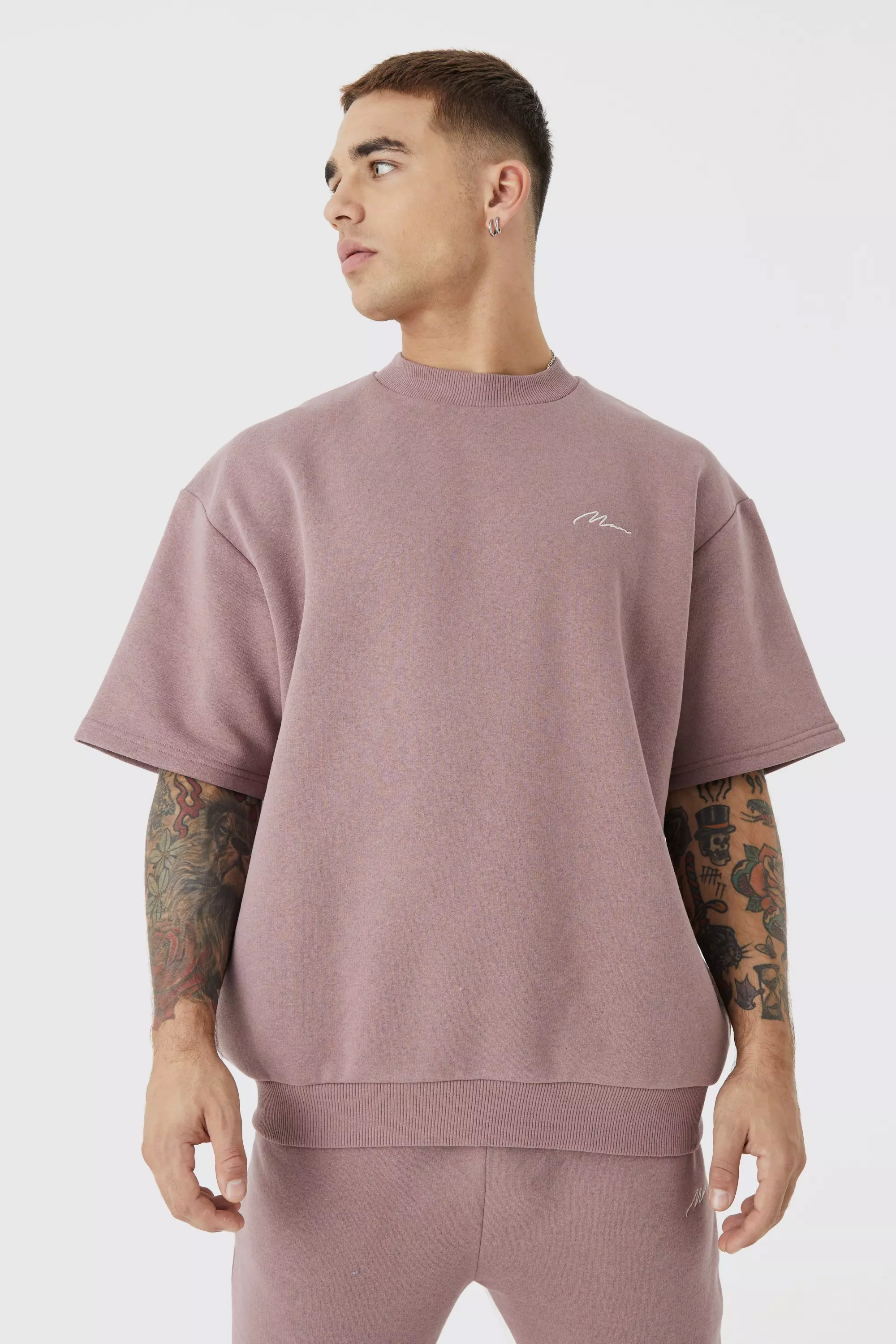 Survêtement à manches 3/4 et imprimé tigre - MAN, Mauve autre image