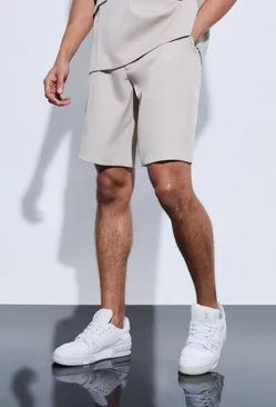 Tailored Wide Leg Shorts bone