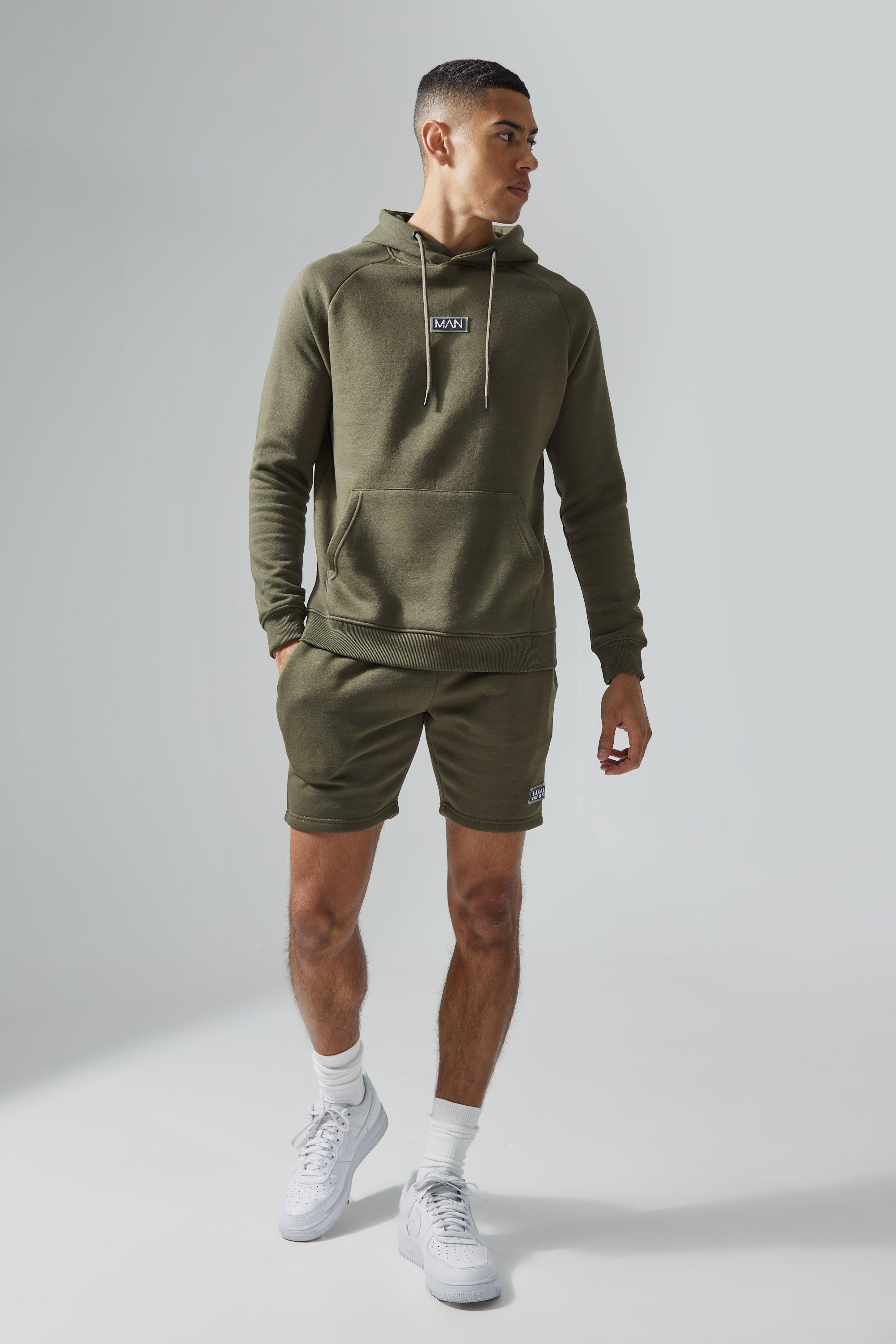 Hoodie and shorts set mens hotsell