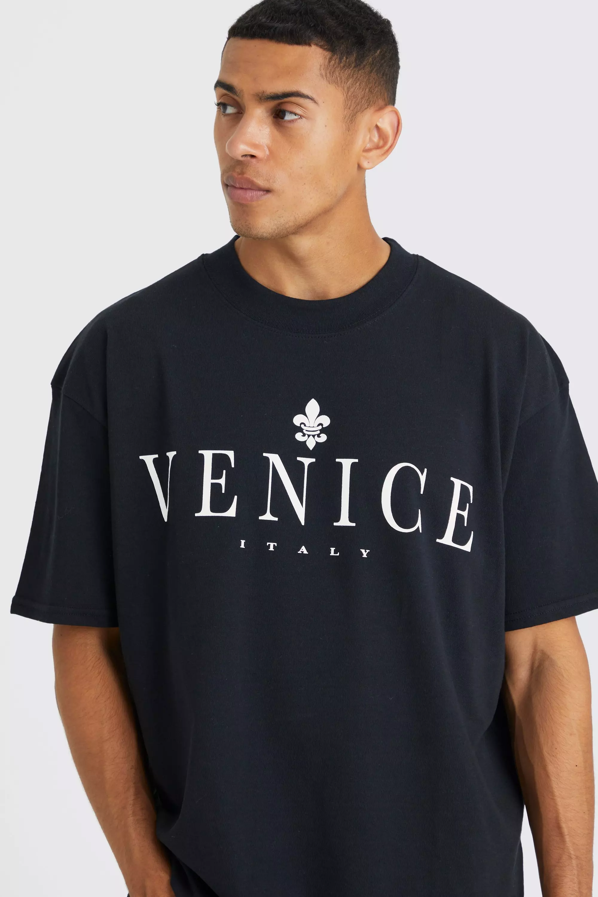 T-shirt oversize à imprimé Venise, Black autre image