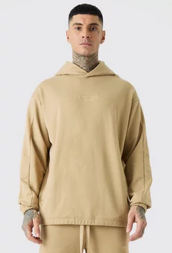 Tall Oversized Heavyweight Hoodie Taupe