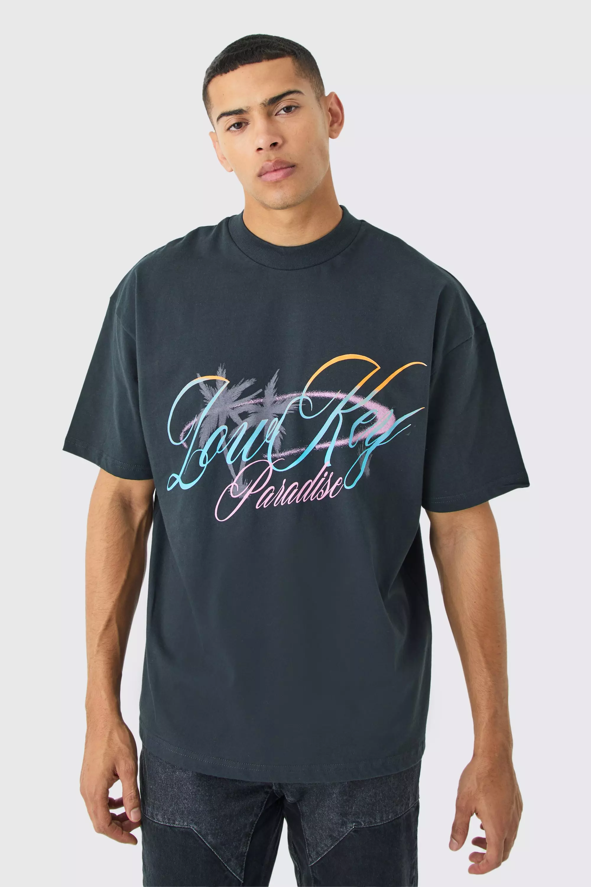 T-shirt oversize à imprimé Paradise, Grey autre image