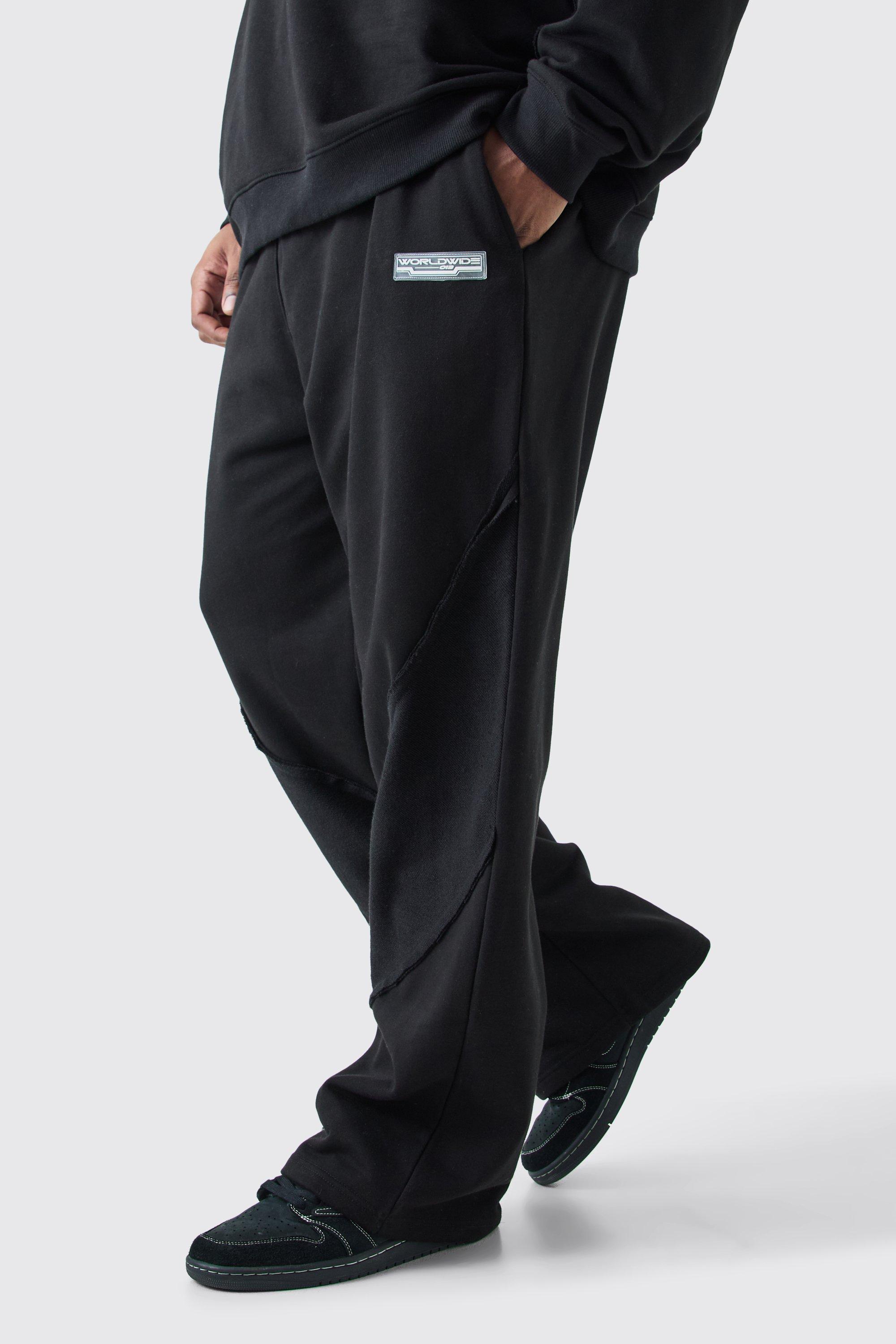 Mens plus best sale size track pants