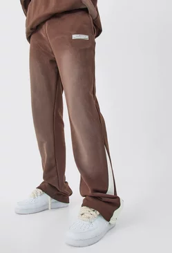 Tall Regular Fit Washed Loopback Gusset Jogger Chocolate