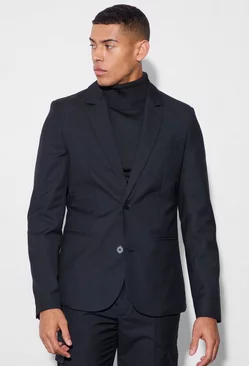 Black Skinny Fit Suit Jacket