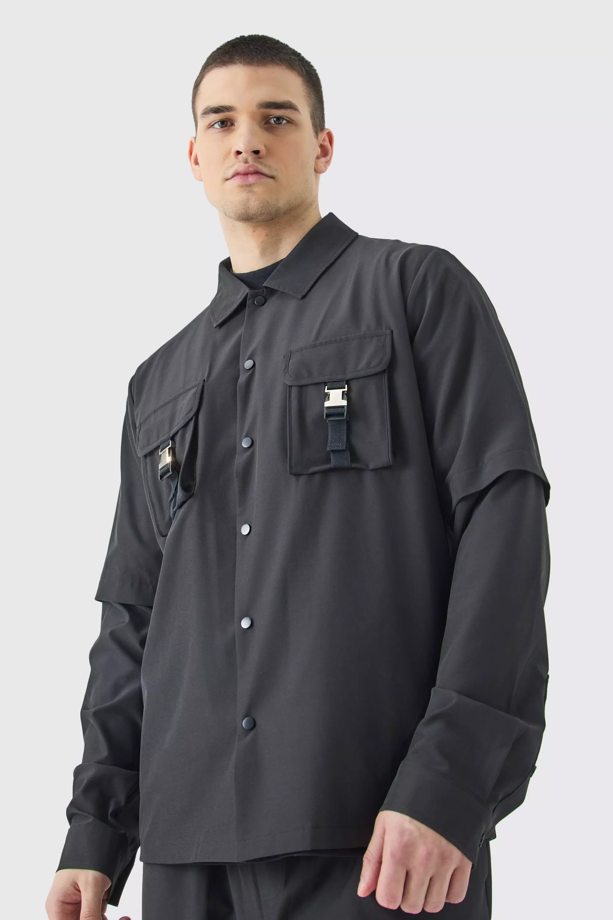 Tall - Veste Harrington technique, Black autre image