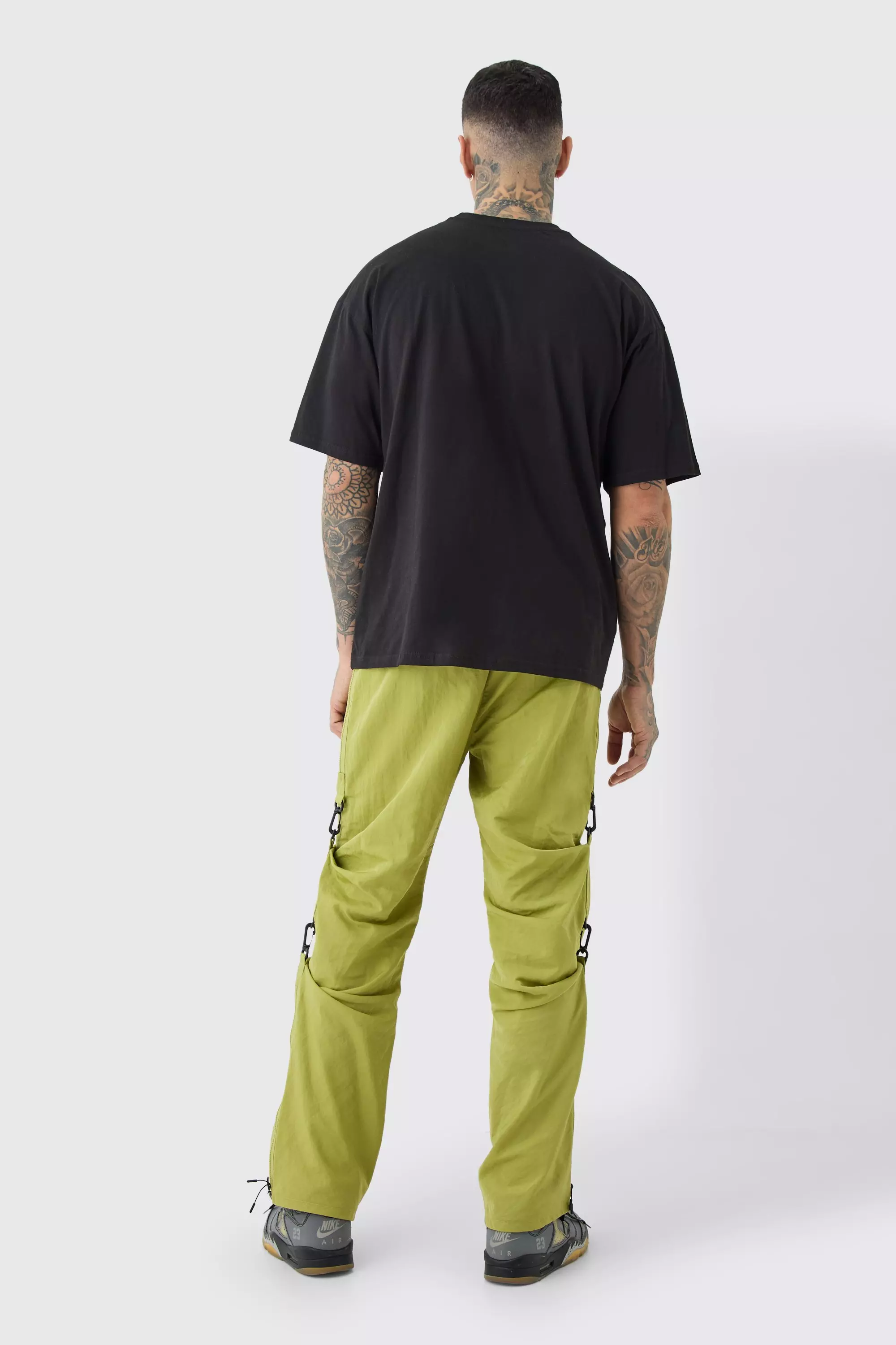 Tall lockere Nylon-Hose mit elastischem Bund, Sage alternatives Bild