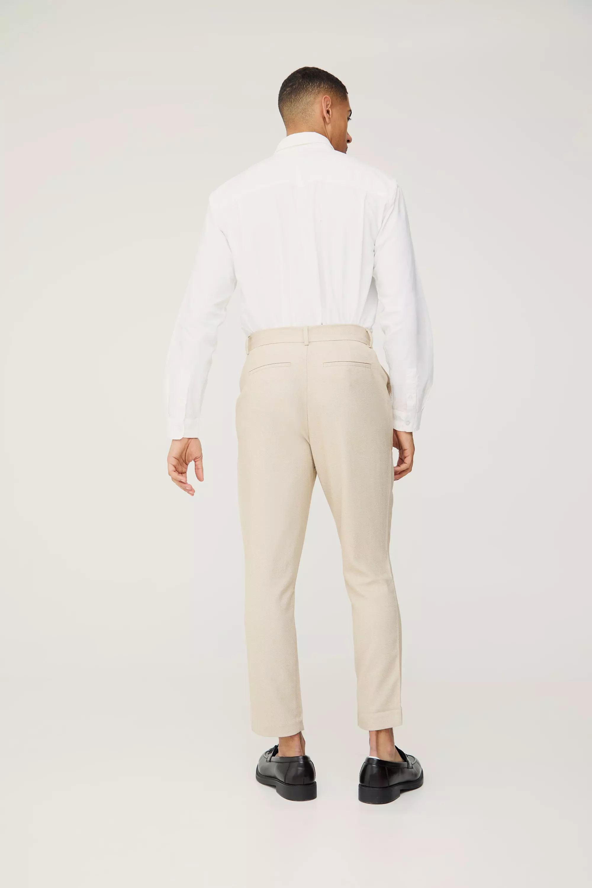 Natural Tailored Marl Tapered Trousers alternative image