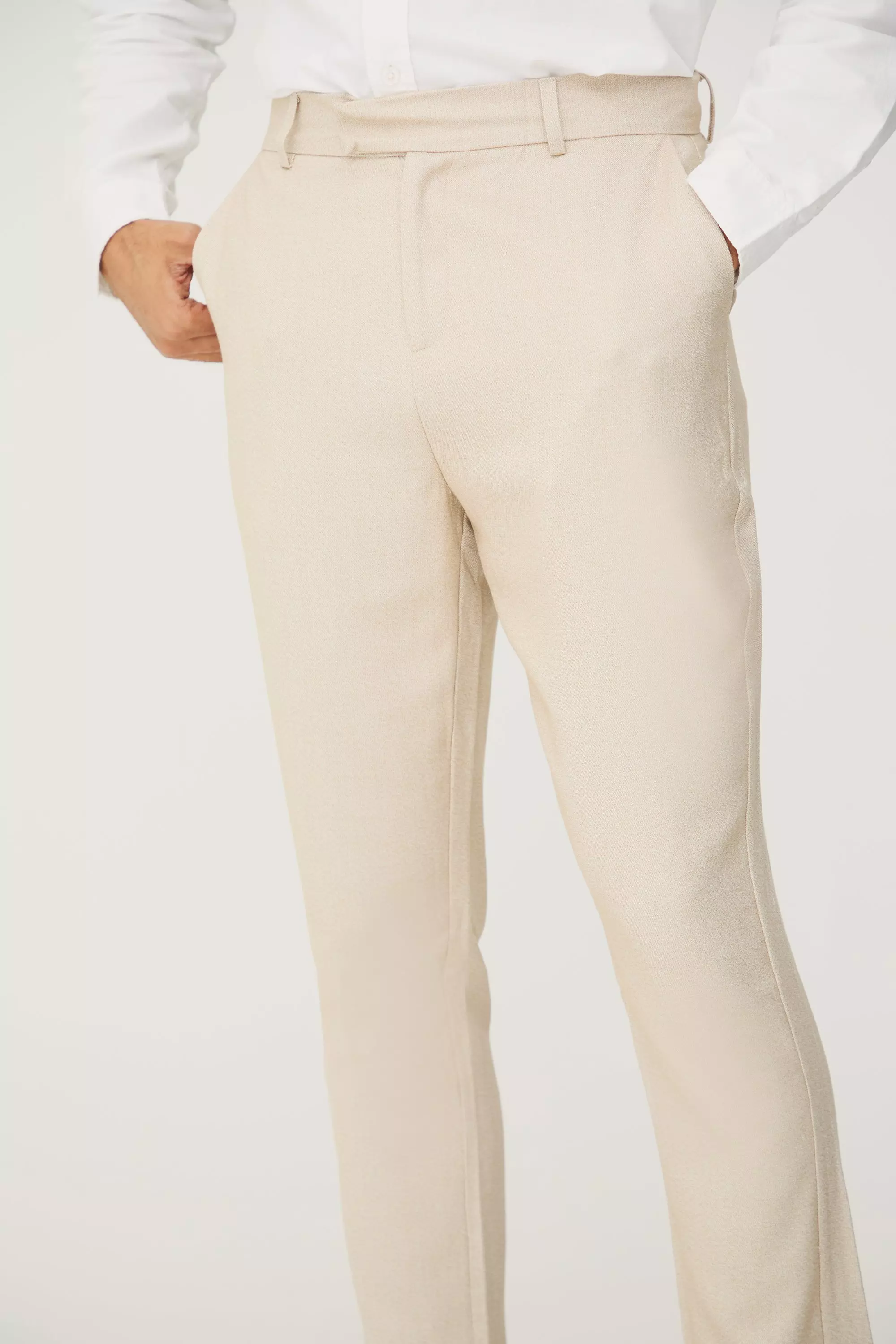 Natural Tailored Marl Tapered Trousers alternative image