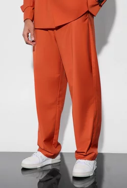 Relaxed Fit Suit Trousers ochre