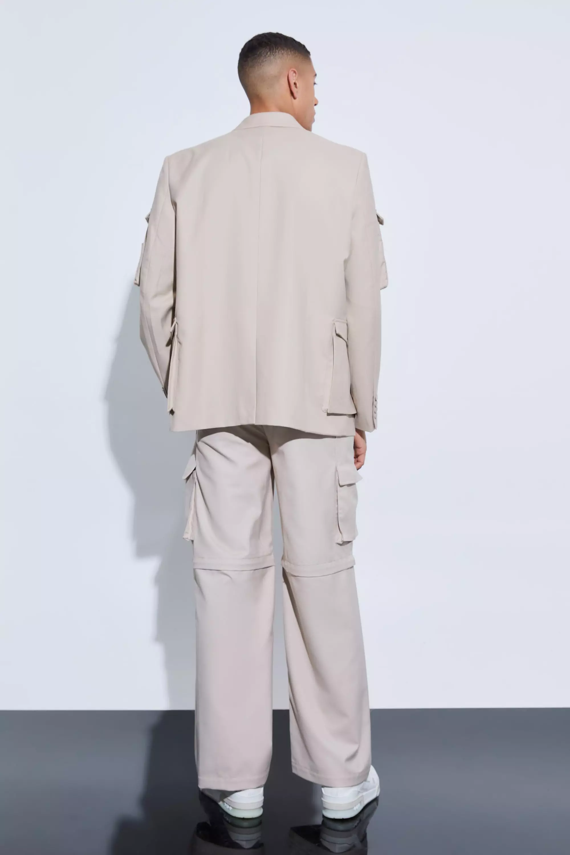 Blazer Oversize Con Tasche Estreme, Stone immagine alternativa