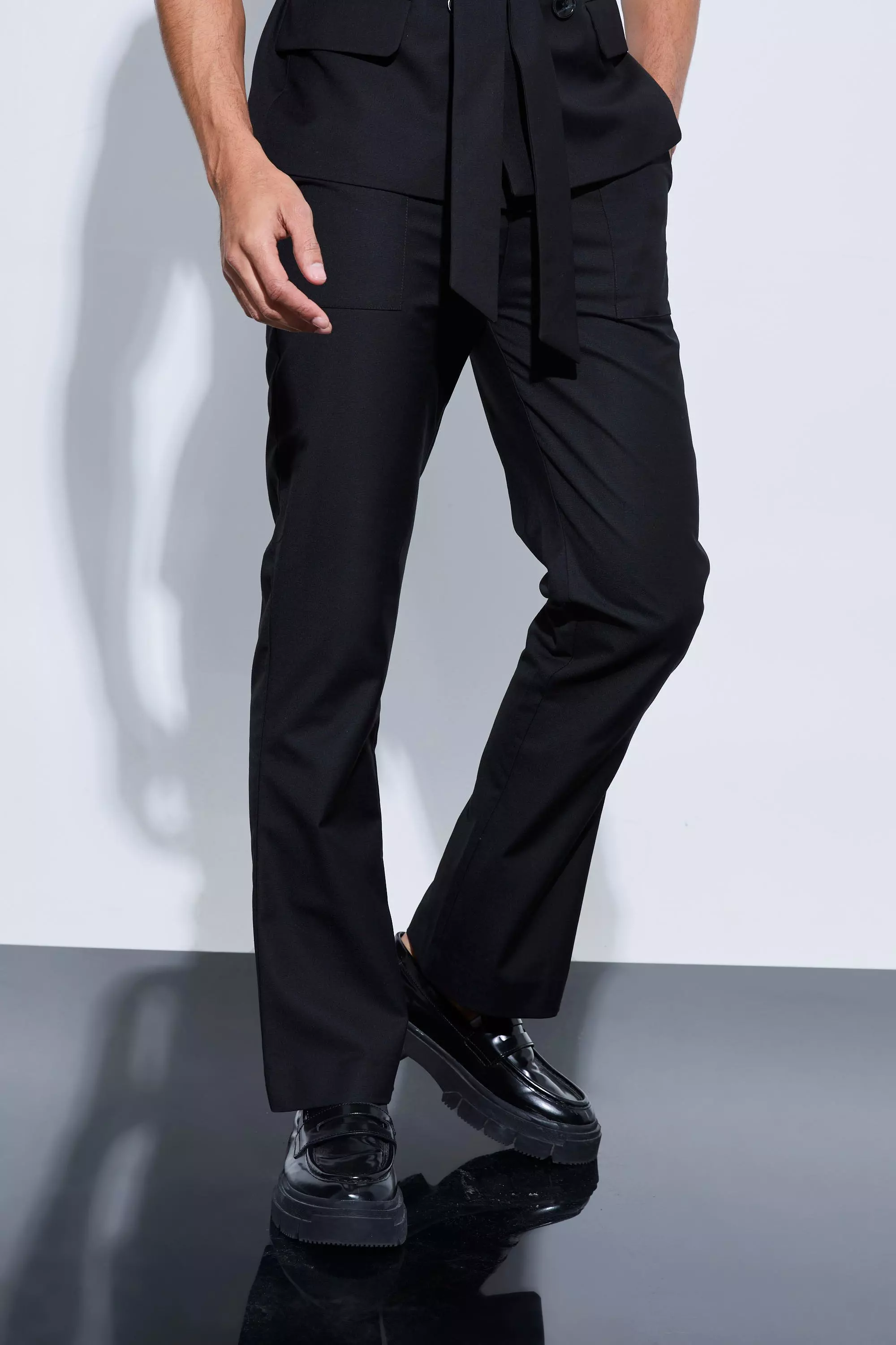 Oversize Schlaghose mit Taschen, Black alternatives Bild