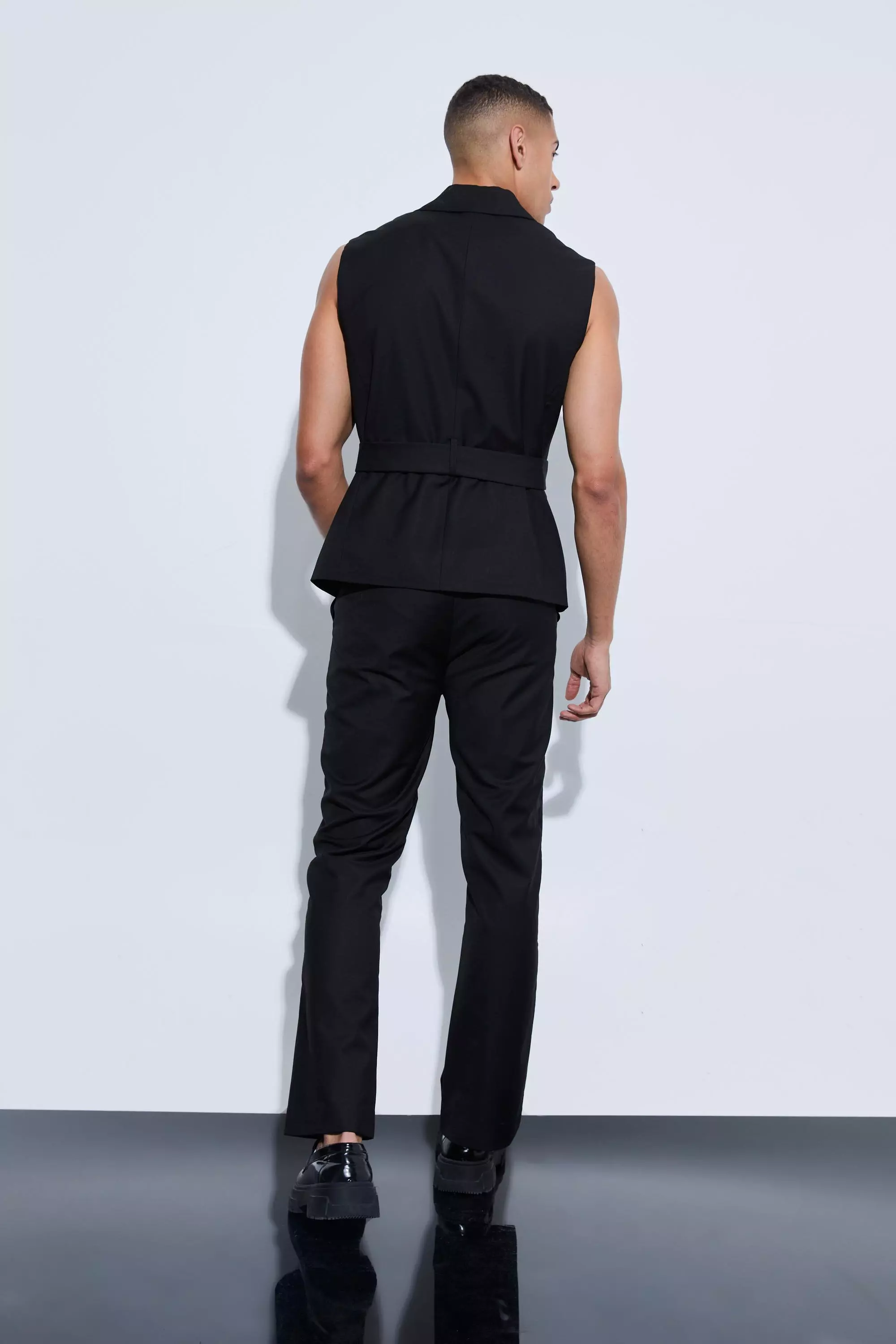 Pantalon flare oversize habillé, Black autre image