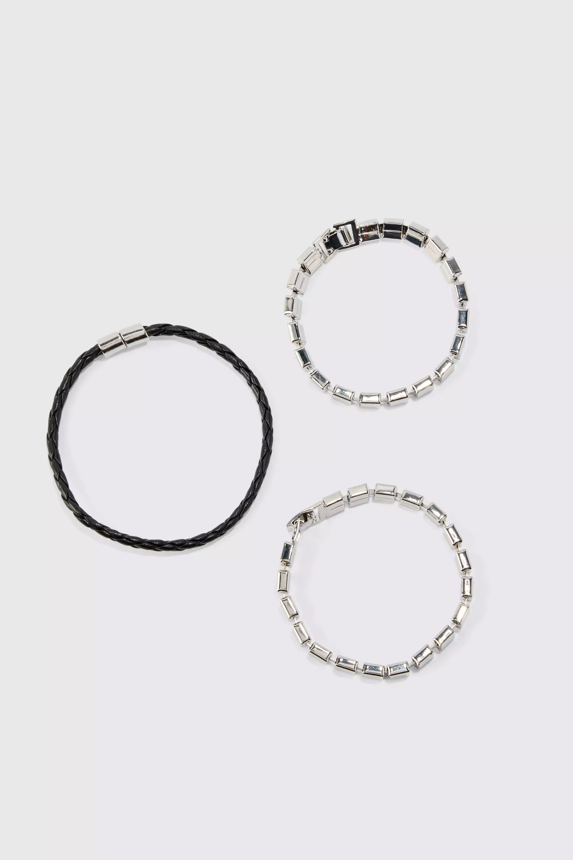 3 Pack Bracelets Silver