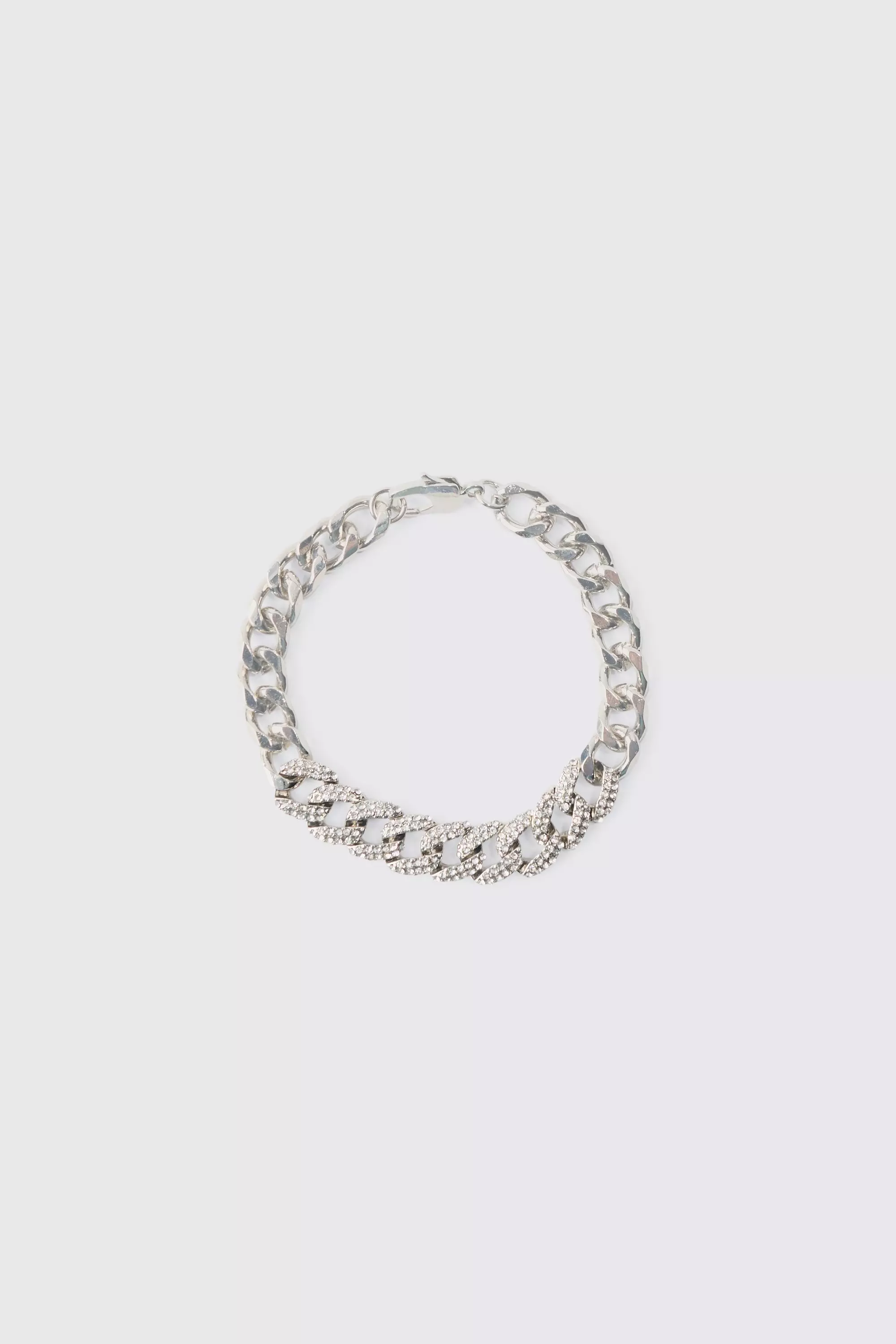 Iced Chain Bracelet Silver