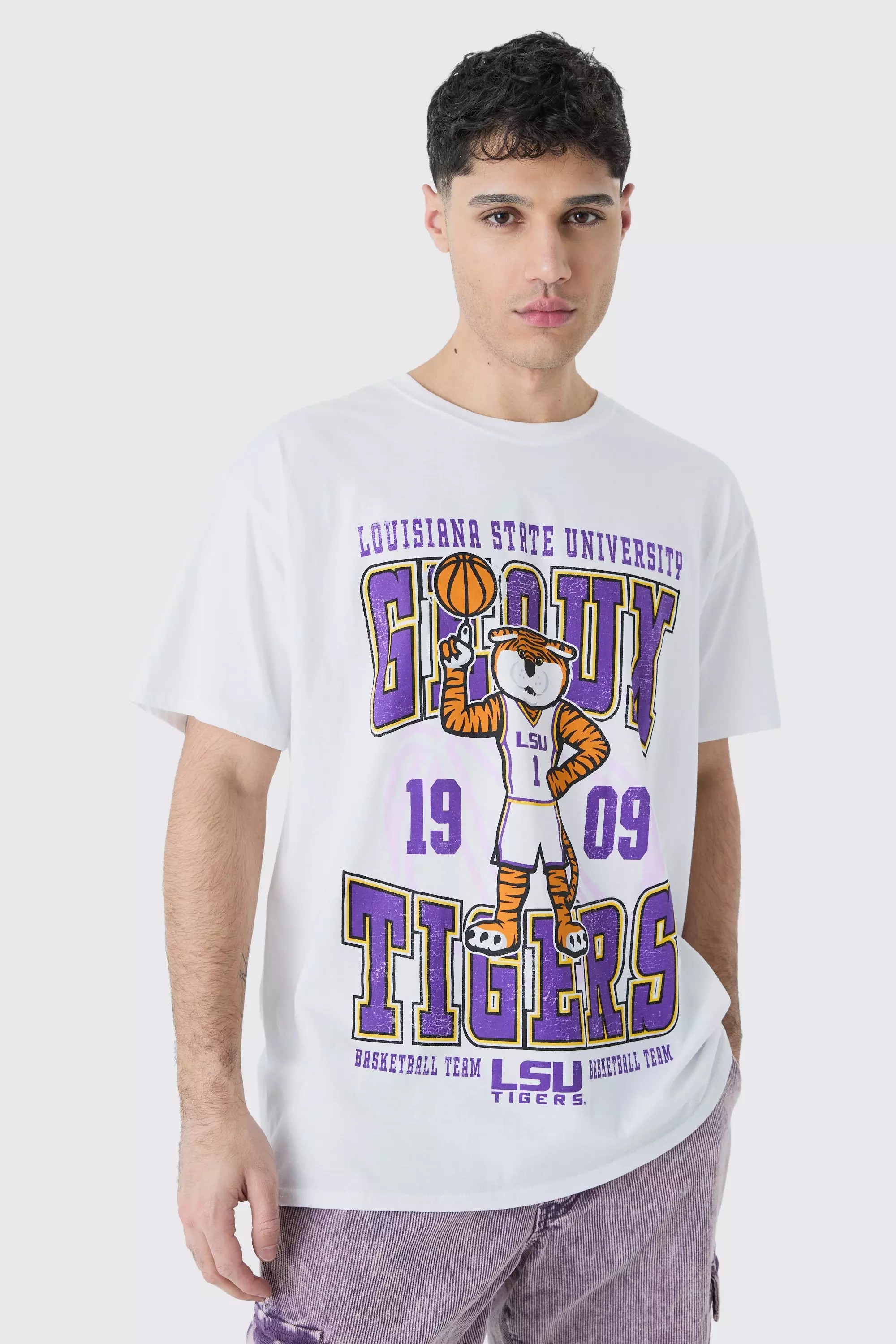 Oversized Tigers License T-shirt White