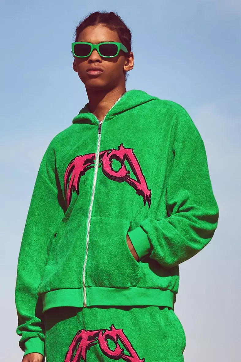 Oversized Boxy Ofcl Towelling Hoodie Green