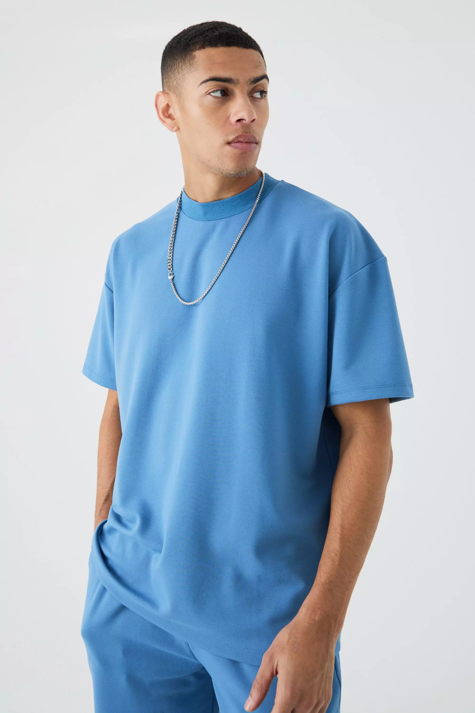 Oversized Premium Super Heavyweight T-shirt slate blue