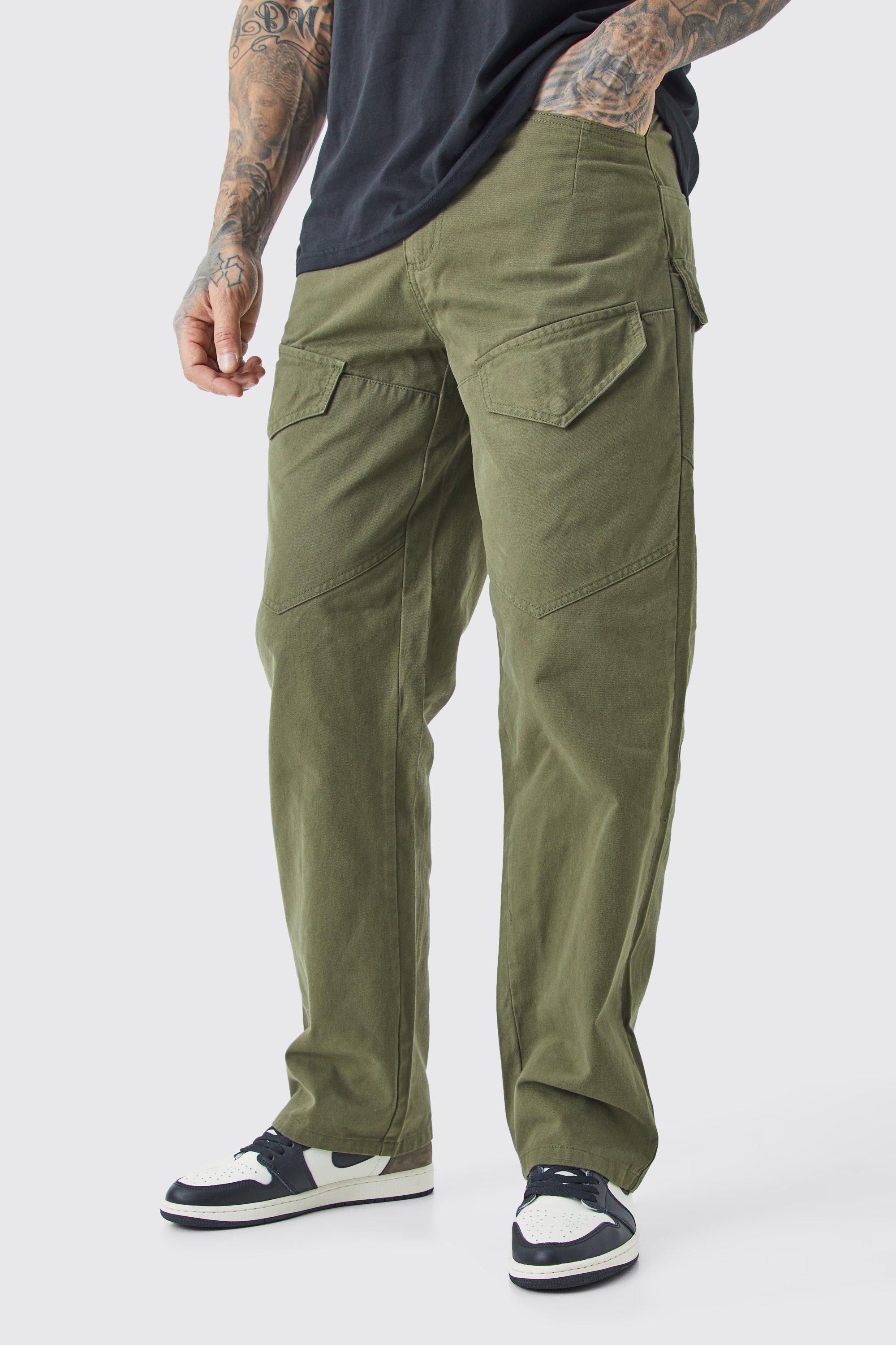 Tall Relaxed Fit Cargo Chino Trousers