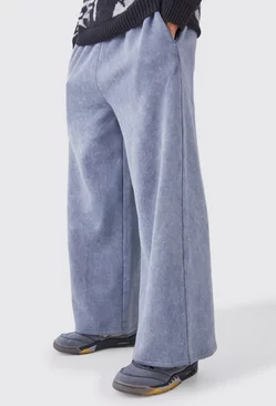 Extreme Wide Leg Washed Jogger Charcoal