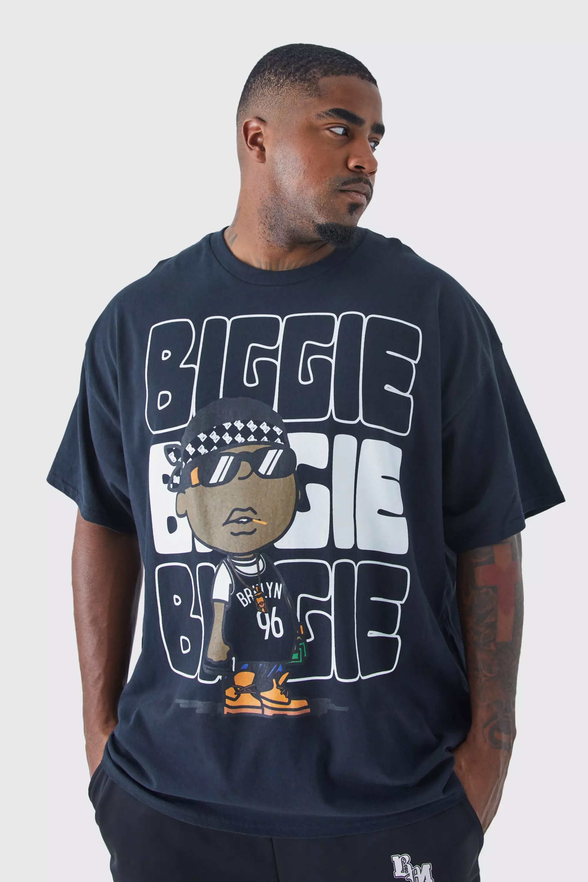Grande taille - T-shirt à imprimé Notorious Big, Black autre image