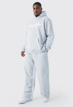 Grey Plus Worldwide Hooded Stacked Gusset Tracksuit