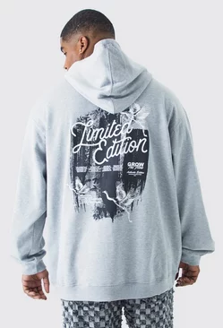 Grey Plus Limited Edition Dove Graphic Hoodie