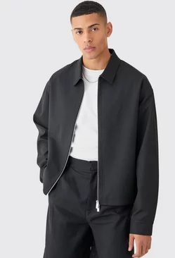 Black Zip Up Smart Jacket