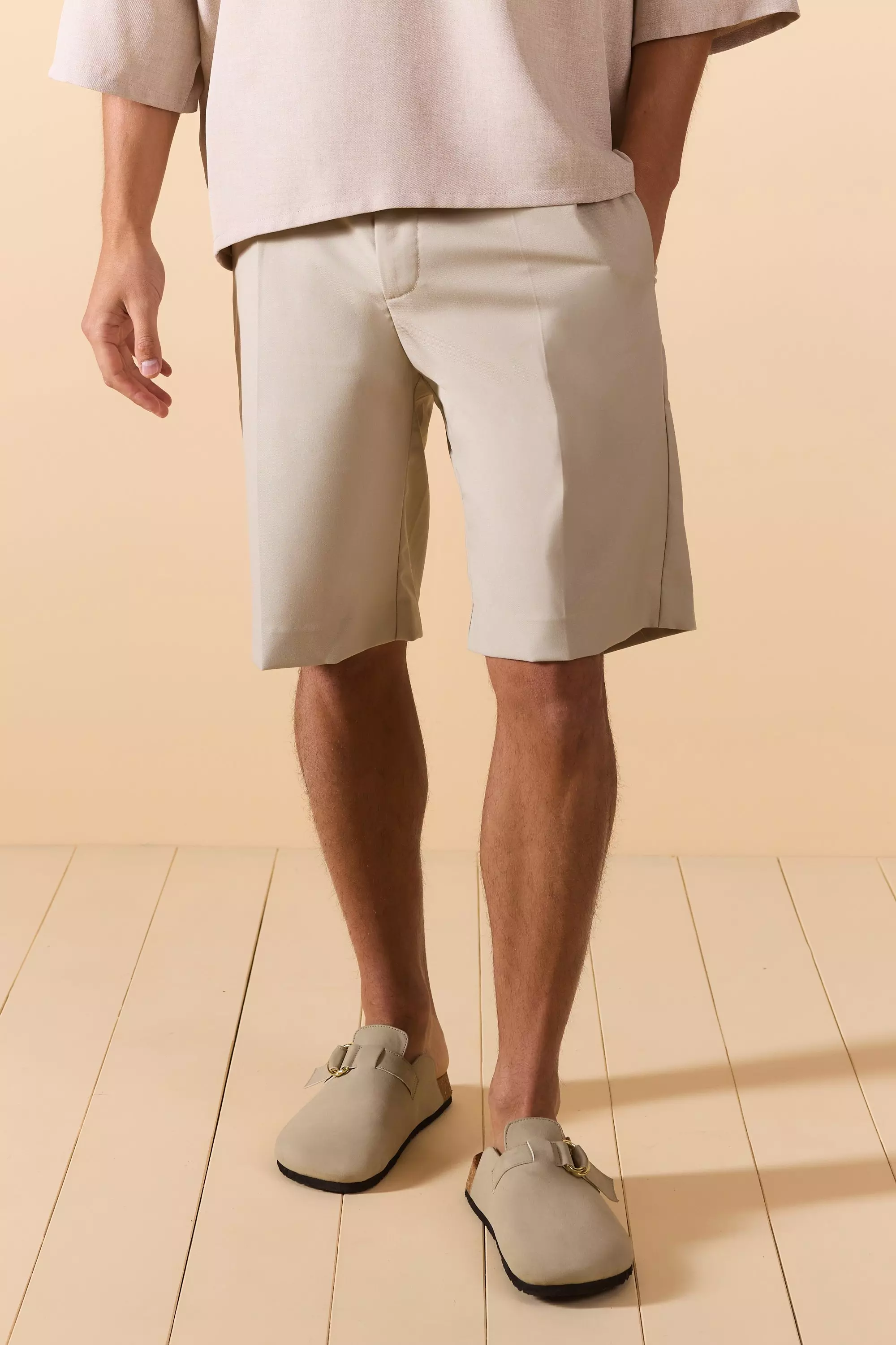Tailored Shorts Taupe