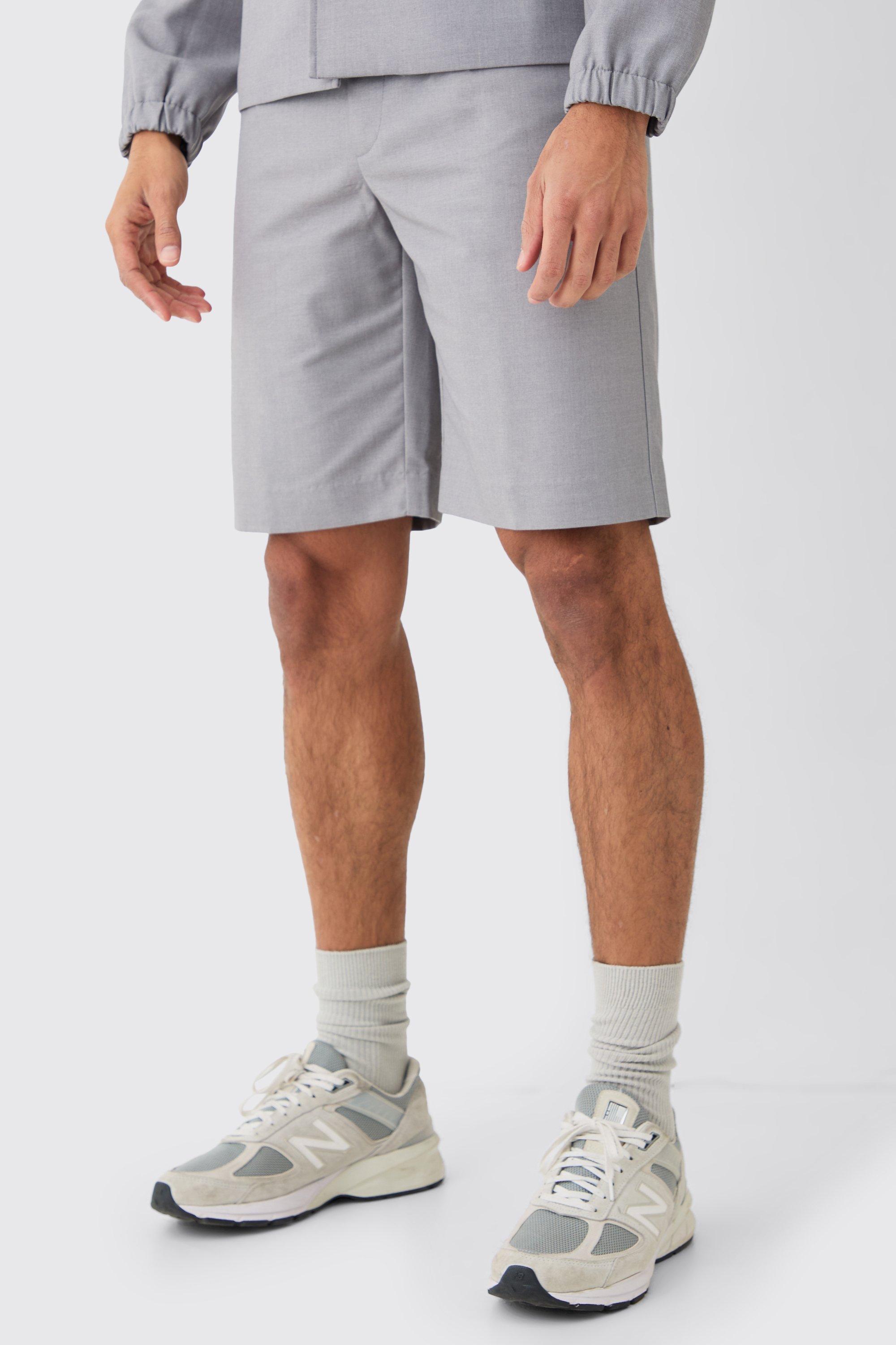 Boohooman grey hot sale shorts