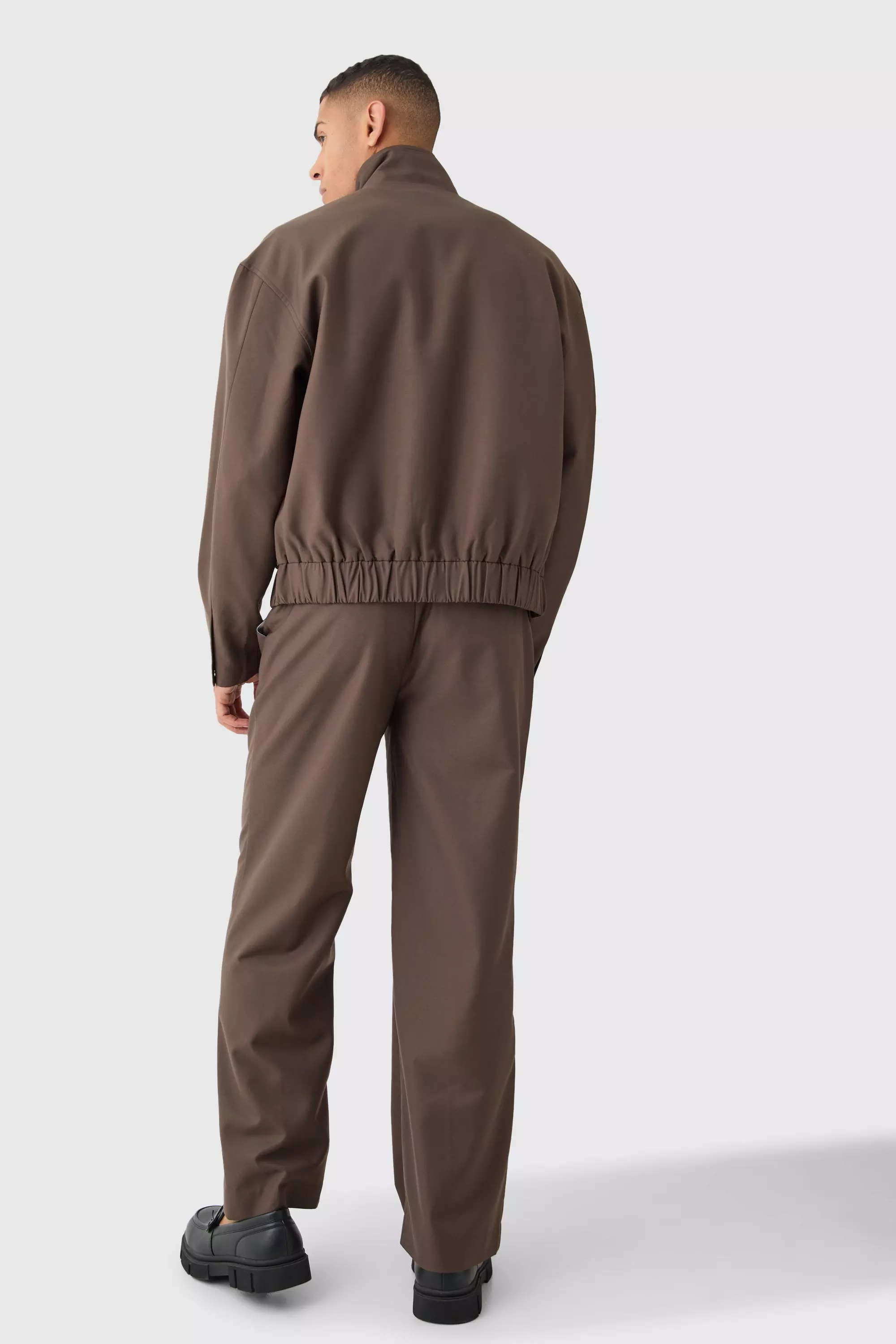 Chocolate Belted Tailored Wide Leg Pants alternative image