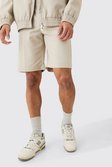 Stone Relaxed Fit Tailored Shorts