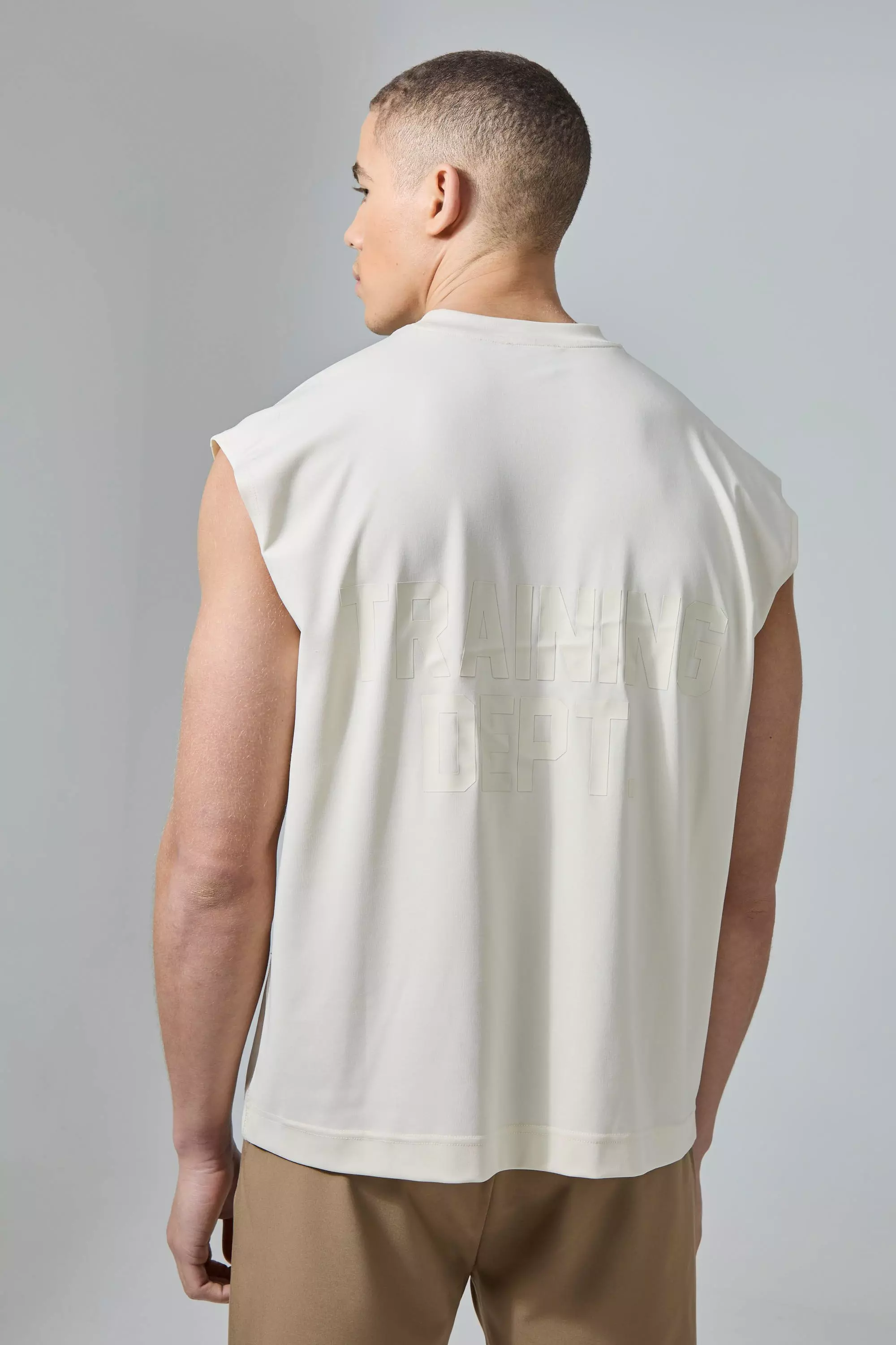 Ecru White Active Training Dept Oversized Vest