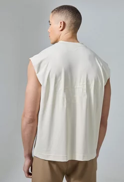 Ecru White Active Training Dept Oversized Vest