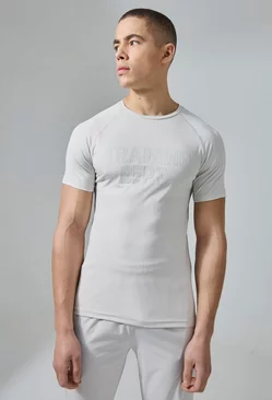 Grey Active Training Dept Muscle Fit T-shirt