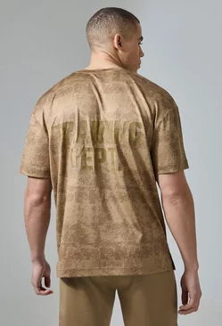 Active Training Dept Oversized Camo T-shirt Brown