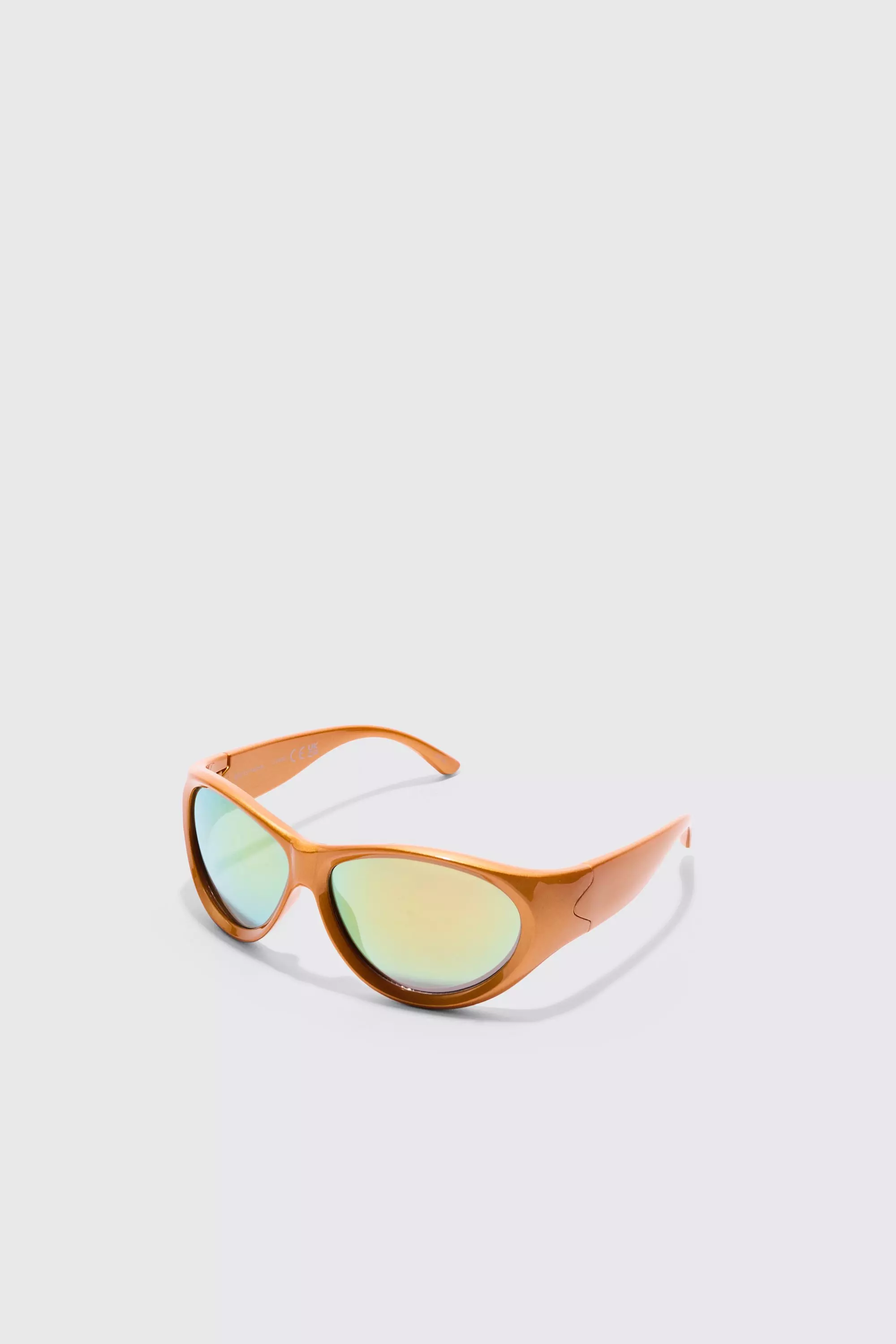 Mirror Lens Racer Sunglasses Orange