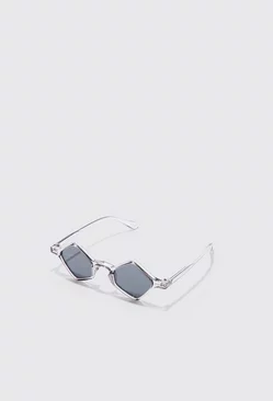 Diamond Plastic Sunglasses Silver