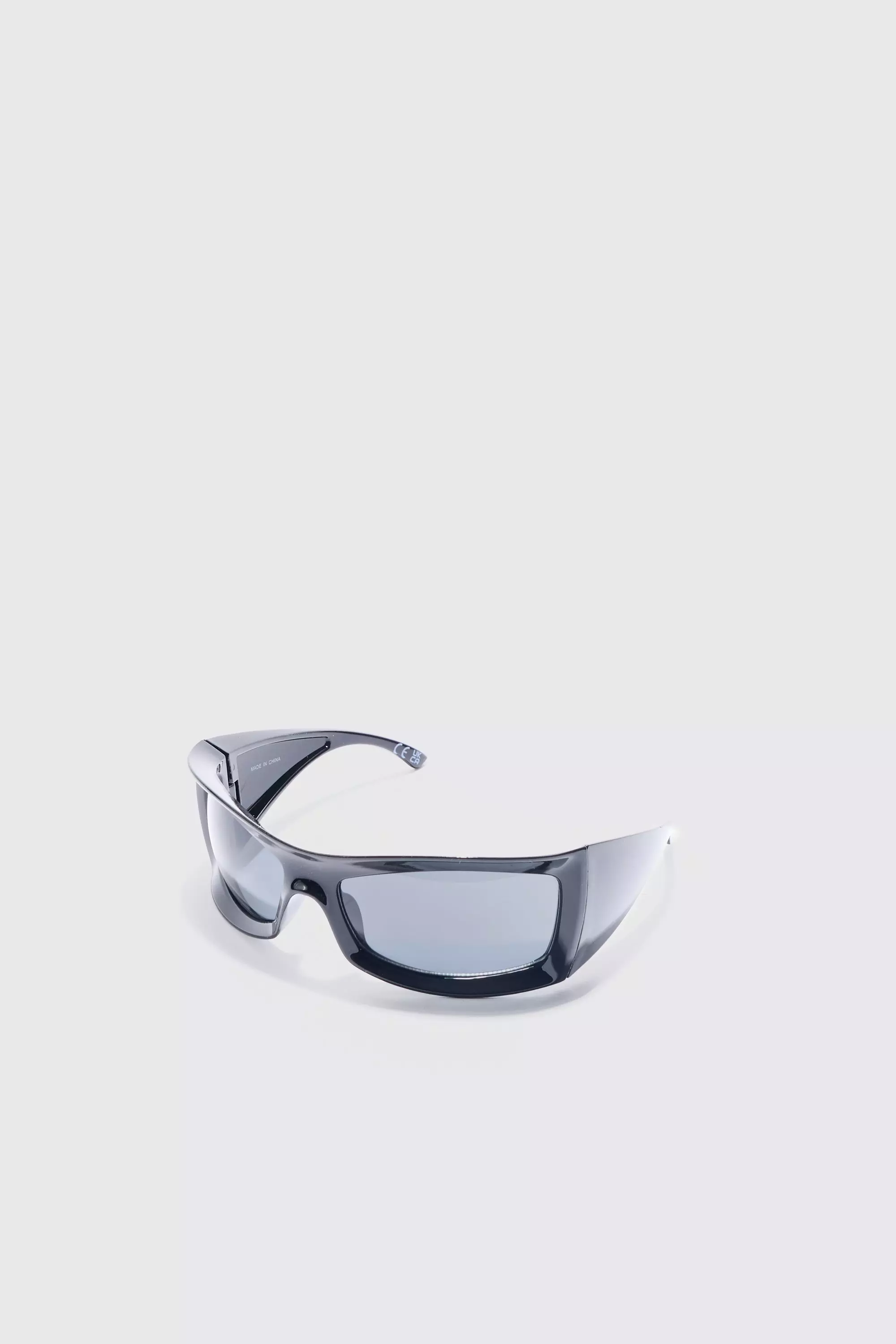 Angled Plastic Sunglasses Black