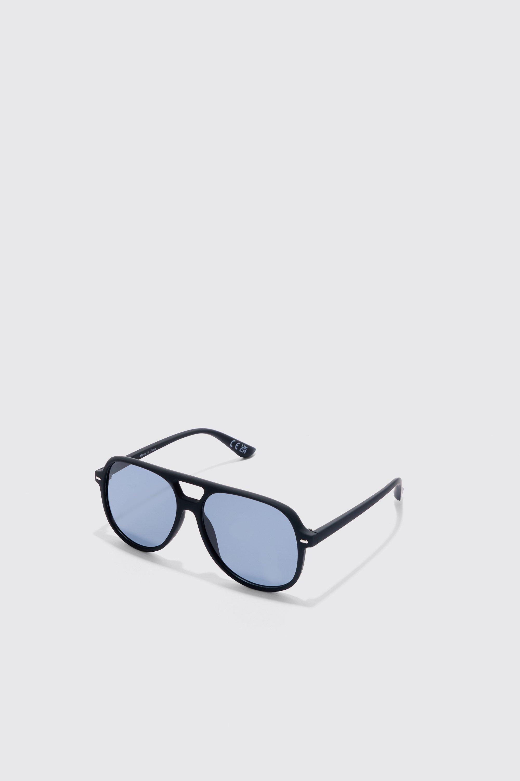 Plastic Aviator Sunglasses boohooMAN USA