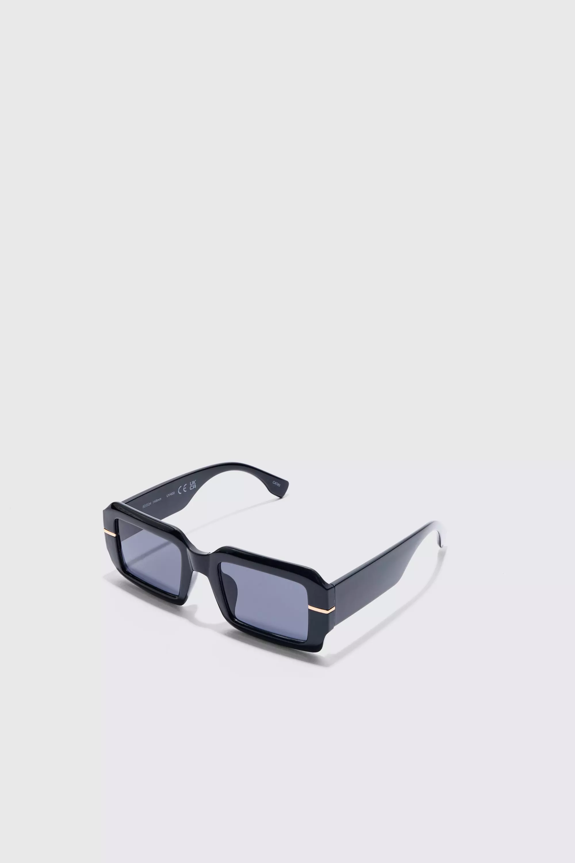 Square Plastic Sunglasses Black