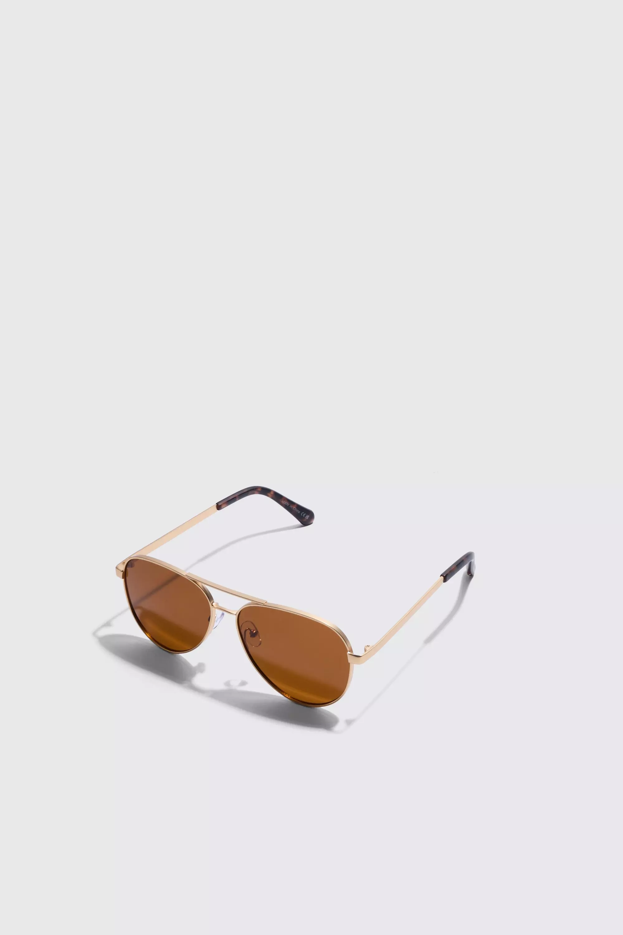 Aviator Matte Sunglasses Brown