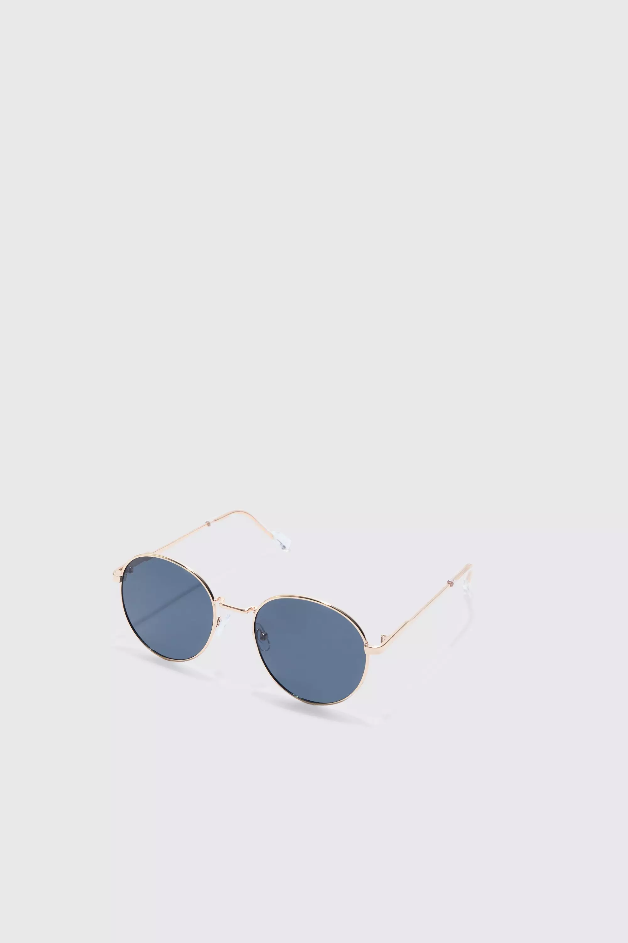 Round Metal Sunglasses Black