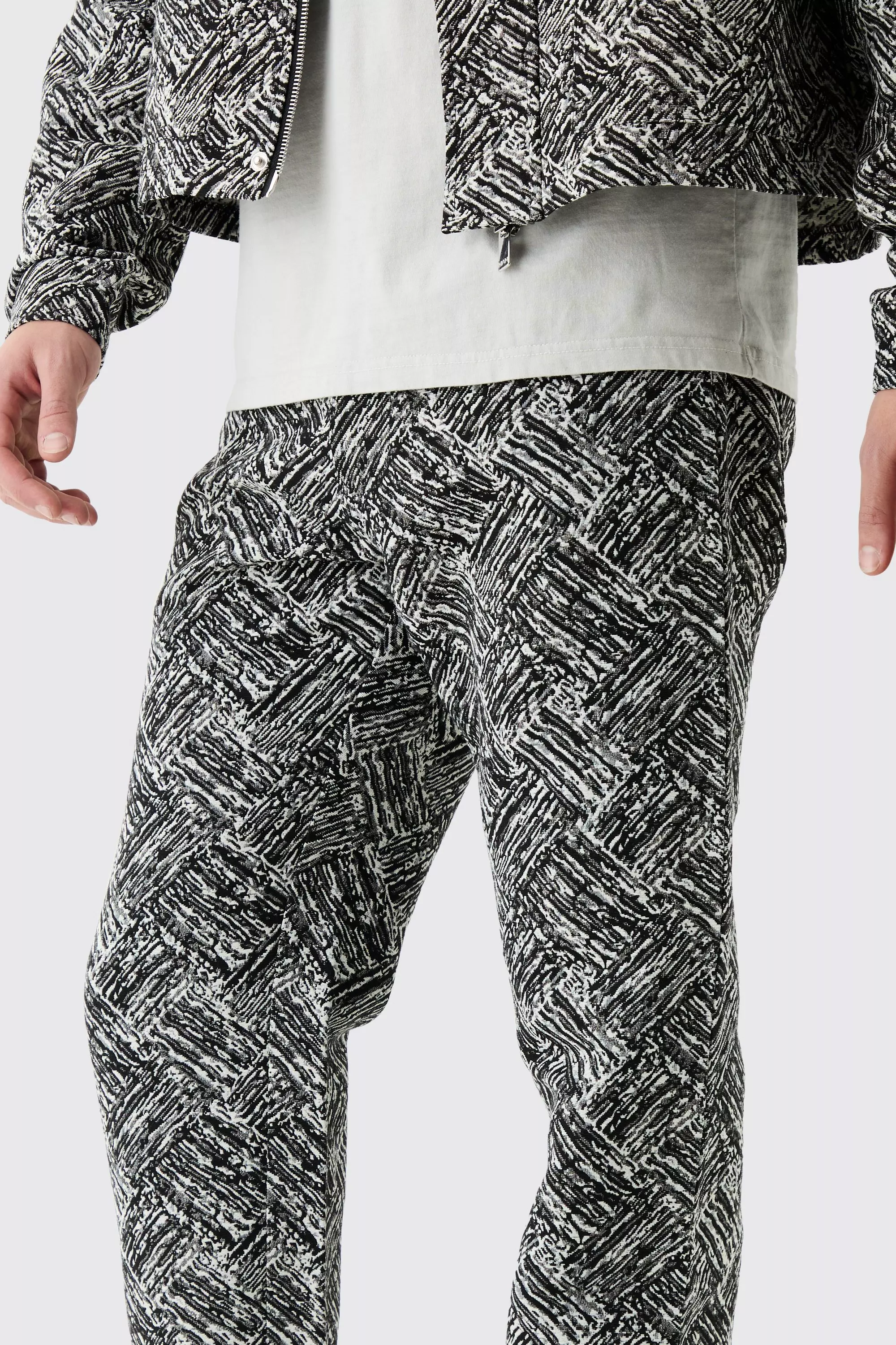 Black Relaxed Rigid Fabric Interest Jeans alternative image