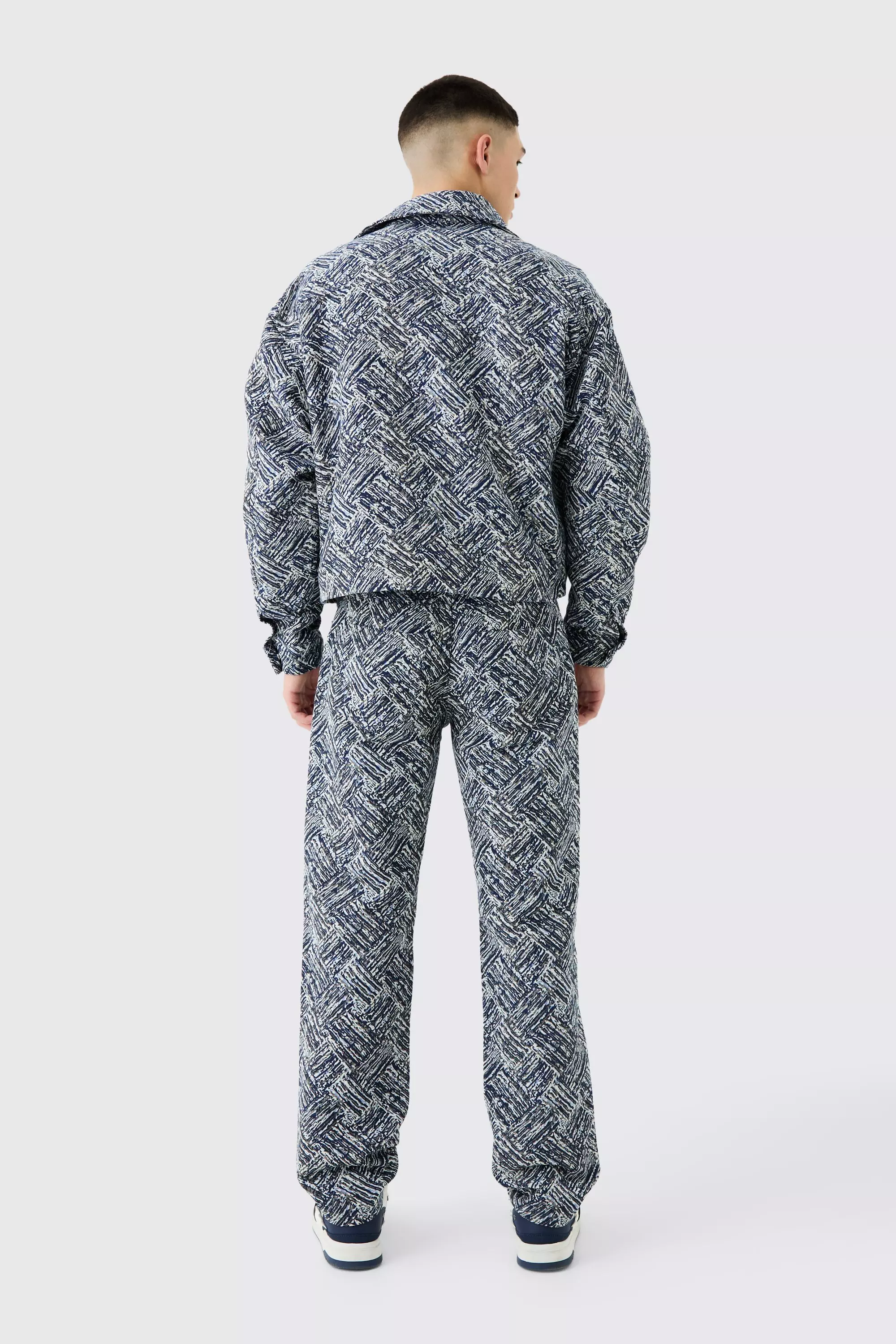 Blue Relaxed Rigid Fabric Interest Jeans alternative image