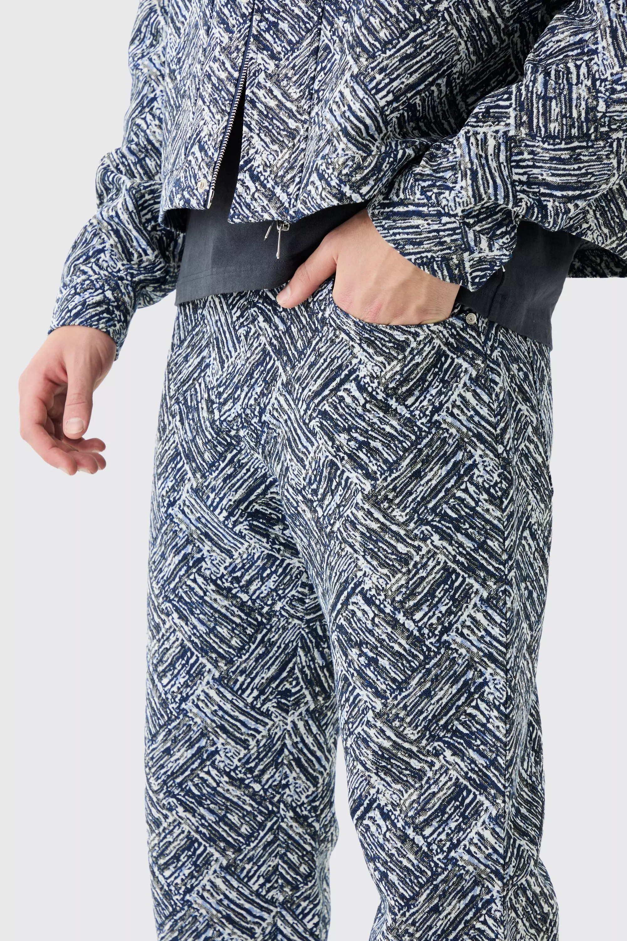 Blue Relaxed Rigid Fabric Interest Jeans alternative image