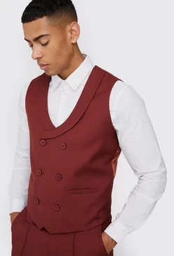 Burgundy Red Tailored Straight Fit Trousers