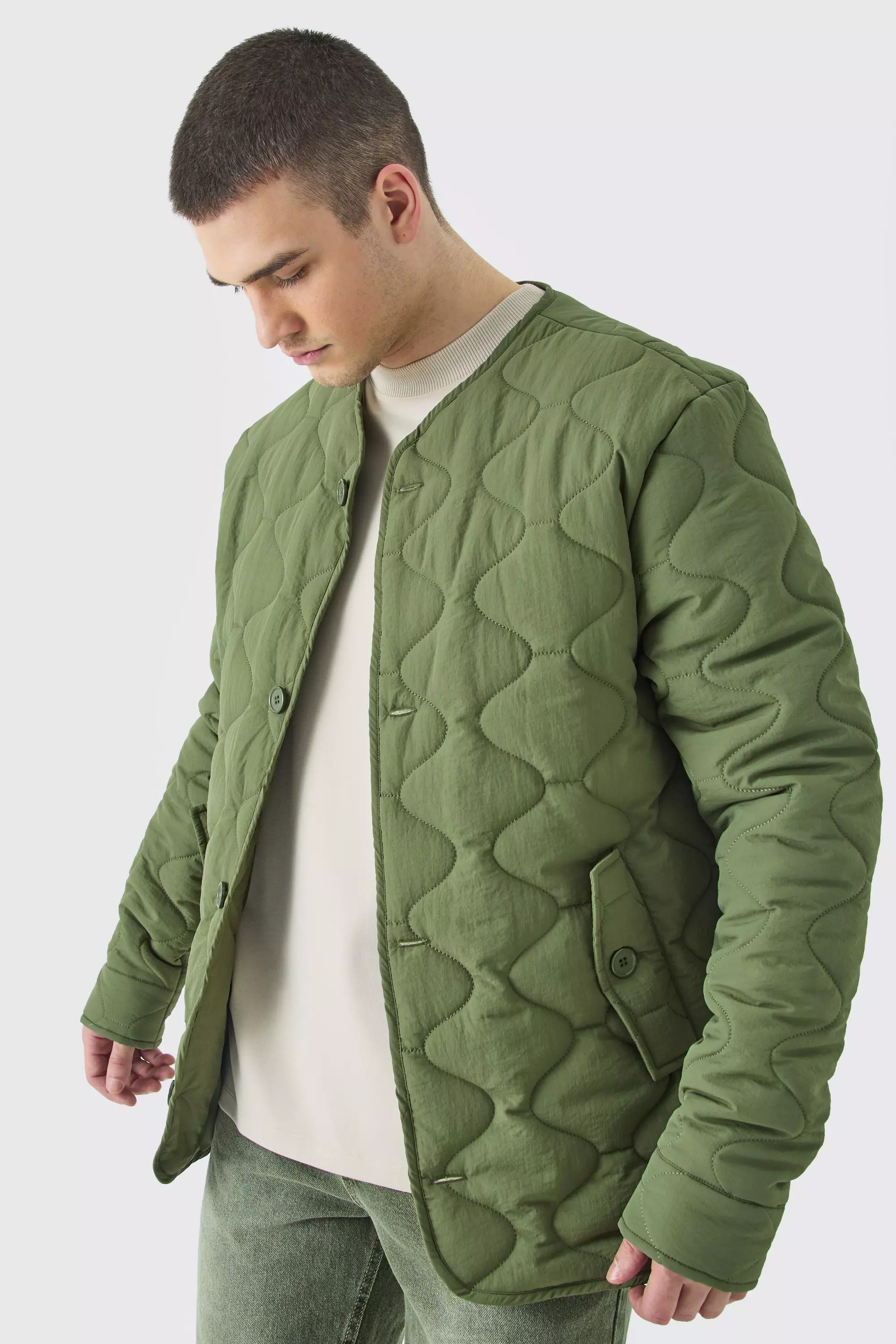 Khaki Tall Onion Quilted Liner Jacket